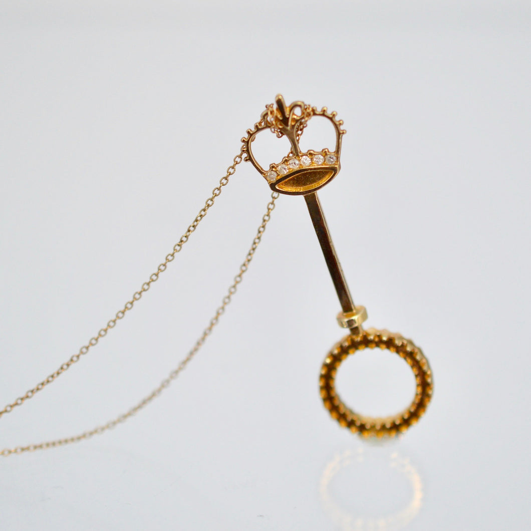 Bubbles, Baby Gold Bubble Wand Necklace – - Main Image