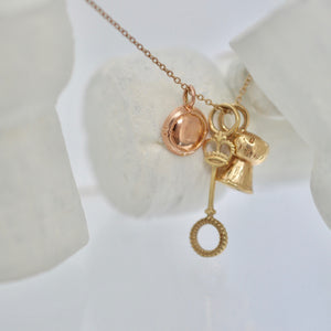 I Love Bubbles Necklace in Gold