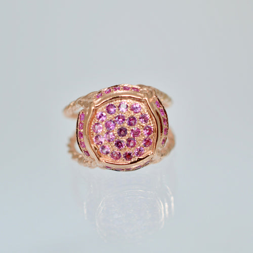 Champers, Baby Ring with Rosé Sapphires