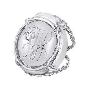 Personalized Initials Monogram Champers Ring - Laura Lobdell