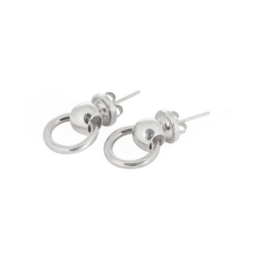 Champagne Bucket earrings in silver by Laura Lobdell