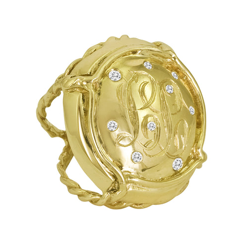 Champers Ring with Diamond Bubbles - lauralobdell.com