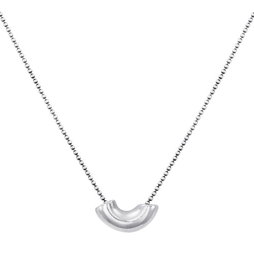 Macaroni Neclace made grown up in silver - lauralobdell.com