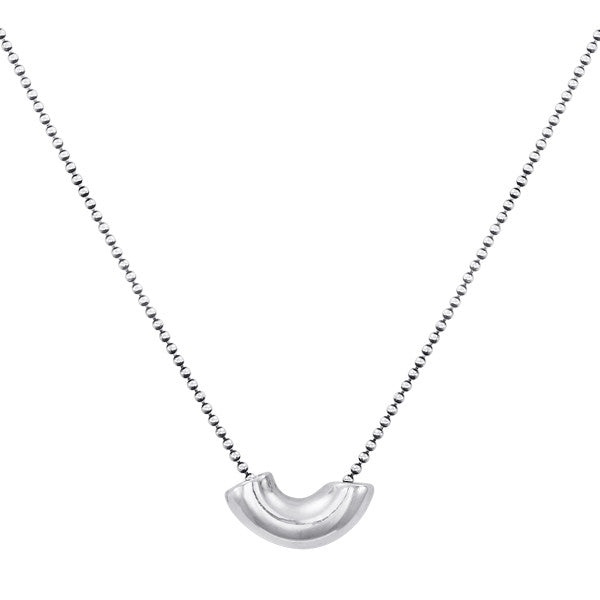 Macaroni Neclace made grown up in silver - lauralobdell.com