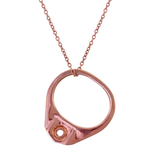 Old School Pull Tab Necklace - a can pop top in pink gold - lauralobdell.com 