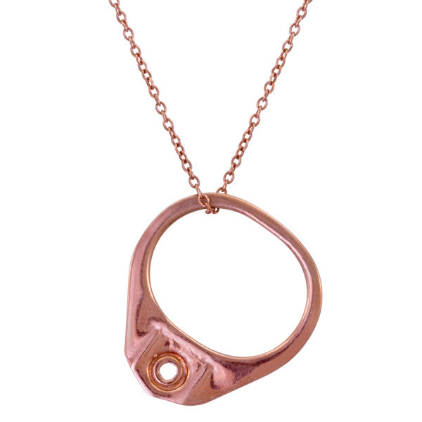 Old School Pull Tab Necklace - a can pop top in pink gold - lauralobdell.com 