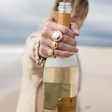 Three Champers Ring sizes on model - Laura Lobdell